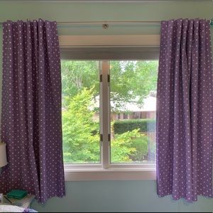 PB Teen Purple Polka Dot Blackout Curtains